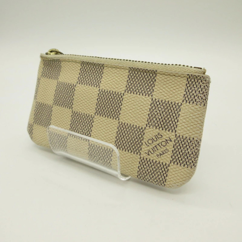 LOUIS VUITTON Damier Azur White Coin Case